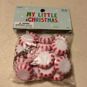 Fake candy ornaments for tree or for presents.